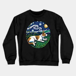 Van Gogh - Starry Night Dog - Dog Lover Crewneck Sweatshirt